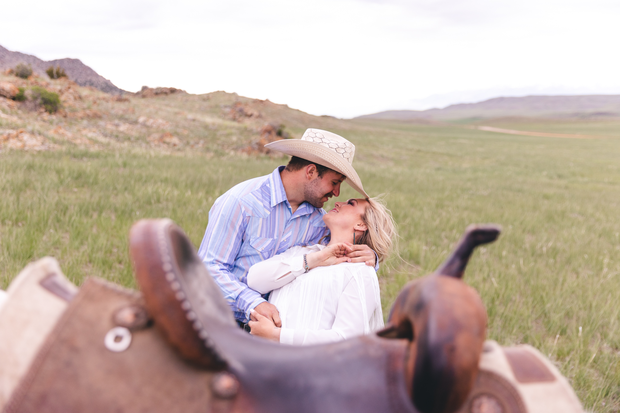 saddle shot with couple