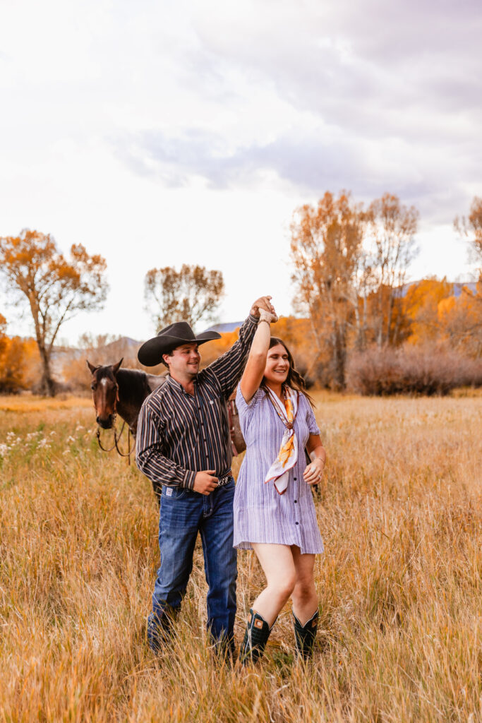 David Pauley Ranch Fall Western Ranch Engagement - gracepauleyphotography.com