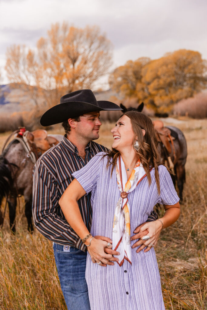David Pauley Ranch Fall Western Ranch Engagement - gracepauleyphotography.com